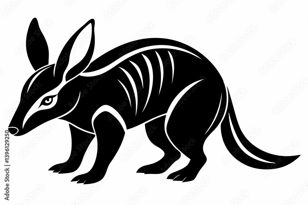 aardvark silhouette line art vector illustration aardvark silhouette line art vector illustration