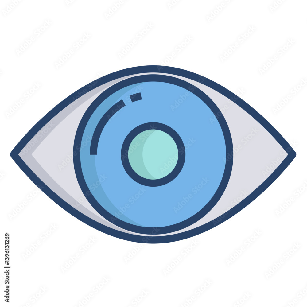 Linear color vision icon Linear color vision icon