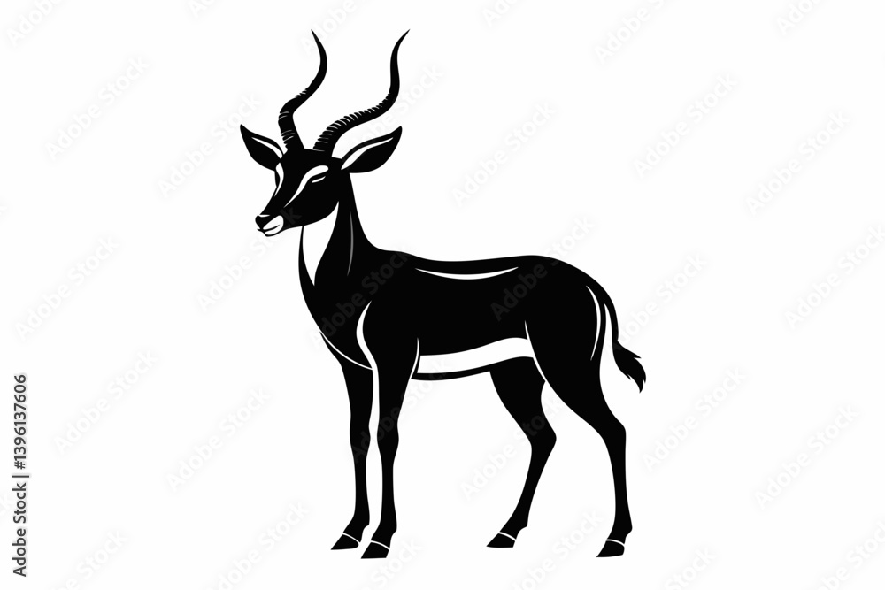 blackbuck silhouette line art vector illustration blackbuck silhouette line art vector illustration