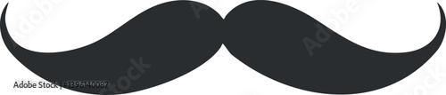 Stylized illustration of a mustache symbolizing grooming and men's fashion in a playful design.