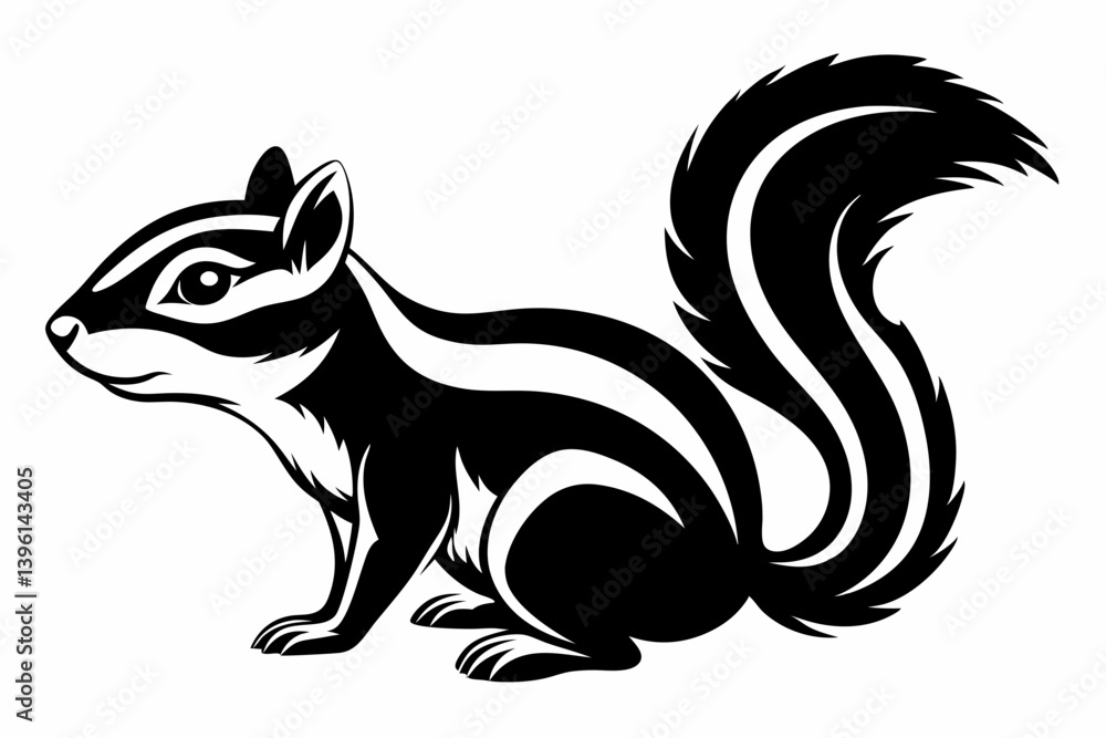 chipmunk silhouette line art vector illustration chipmunk silhouette line art vector illustration
