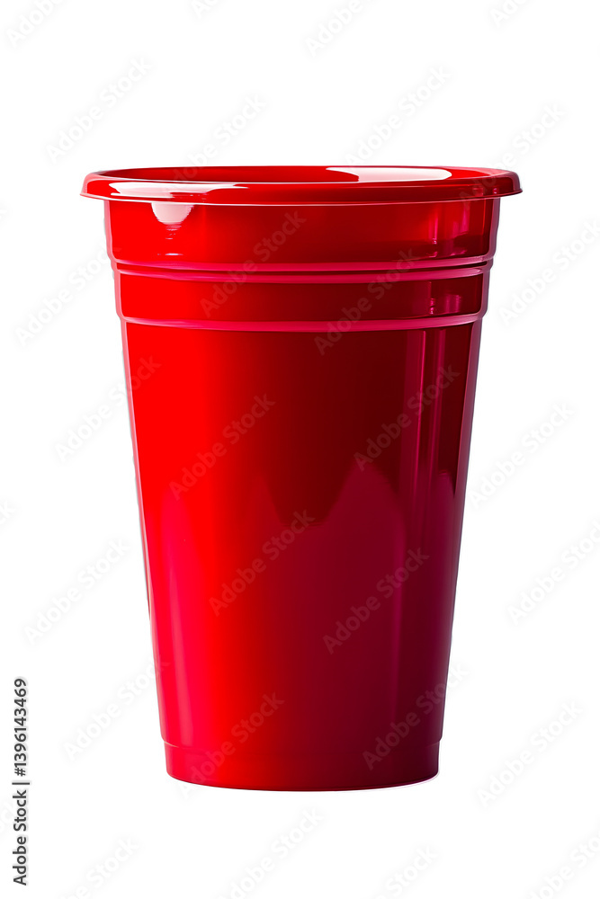 Red plastic party cup isolated on a transparent background Red plastic party cup isolated on a transparent background