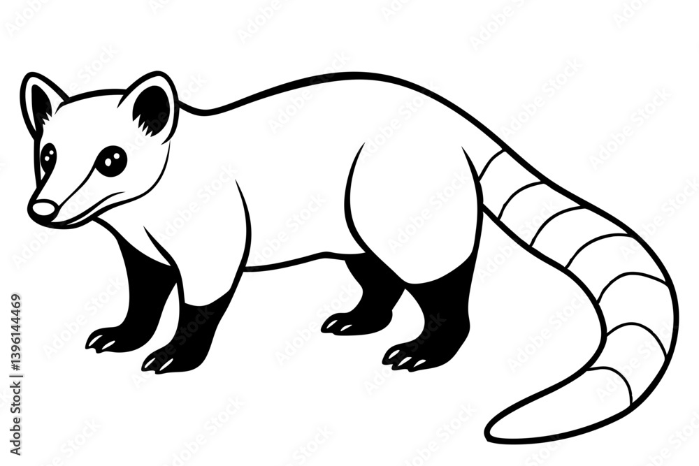 coati silhouette line art vector illustration coati silhouette line art vector illustration