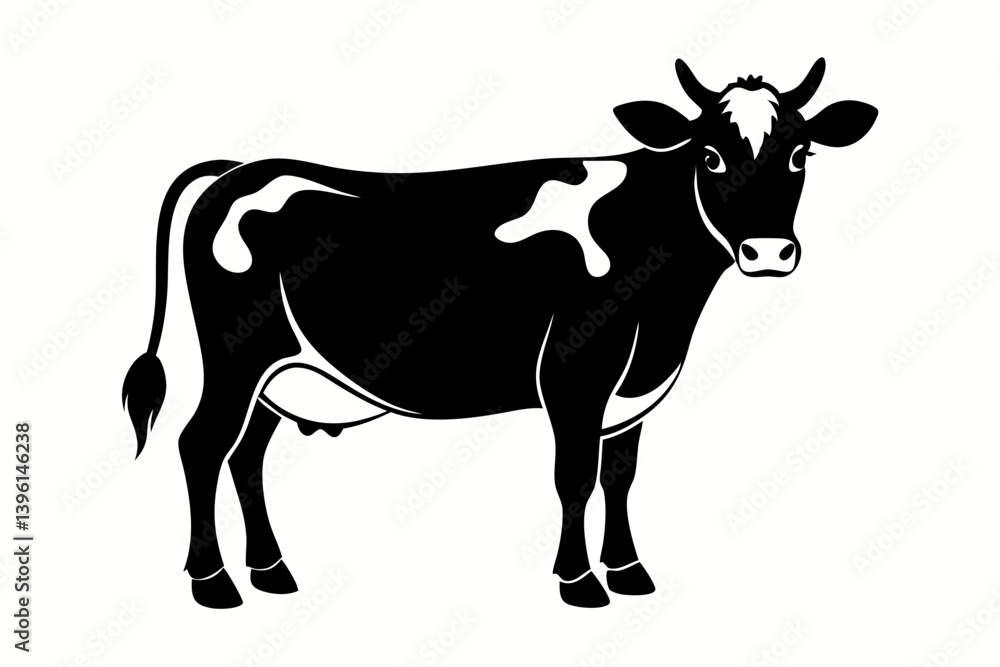 cow silhouette line art vector illustration cow silhouette line art vector illustration