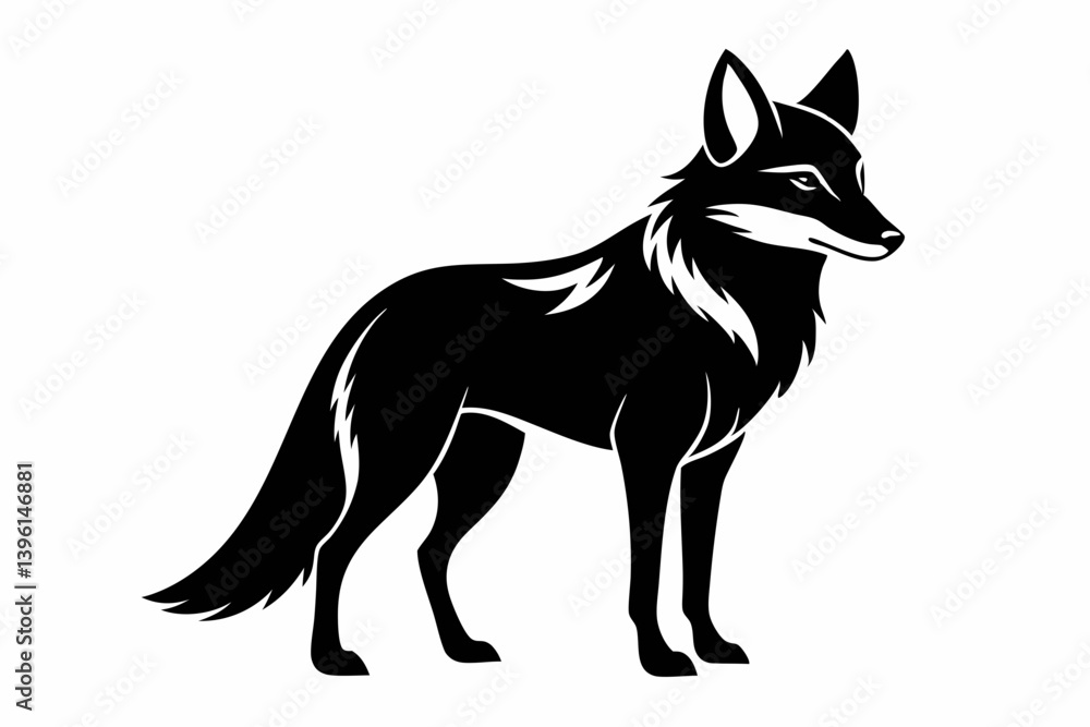 coyote silhouette line art vector illustration coyote silhouette line art vector illustration