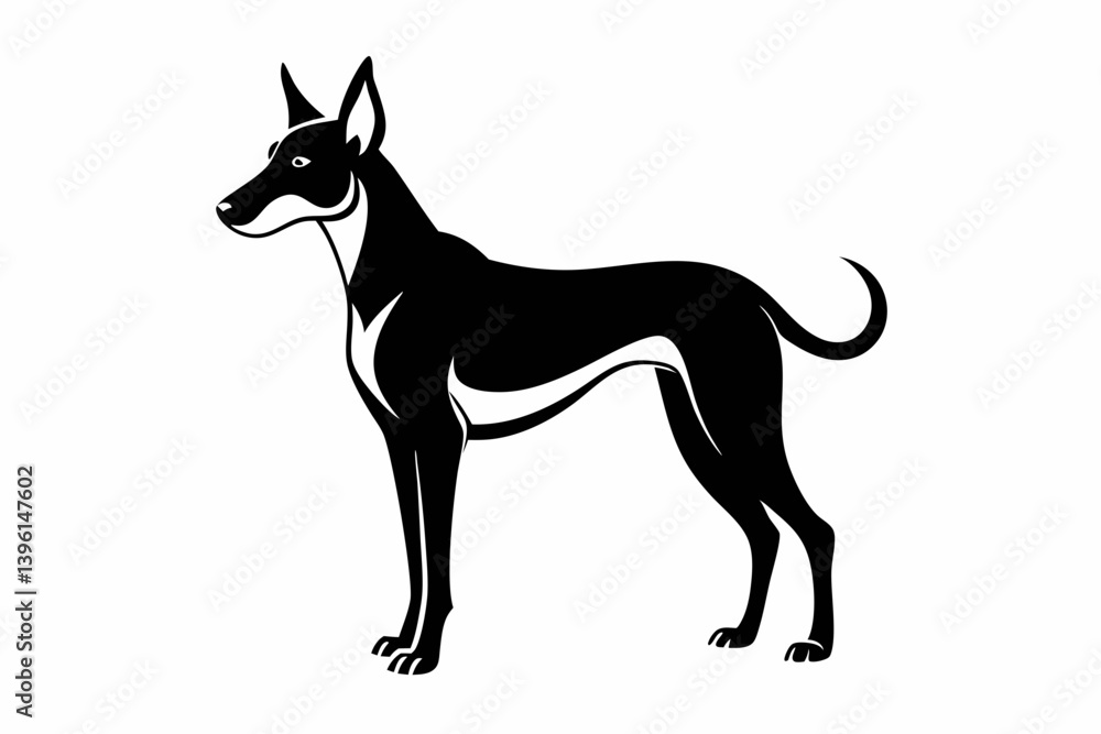 dog silhouette line art vector illustration dog silhouette line art vector illustration