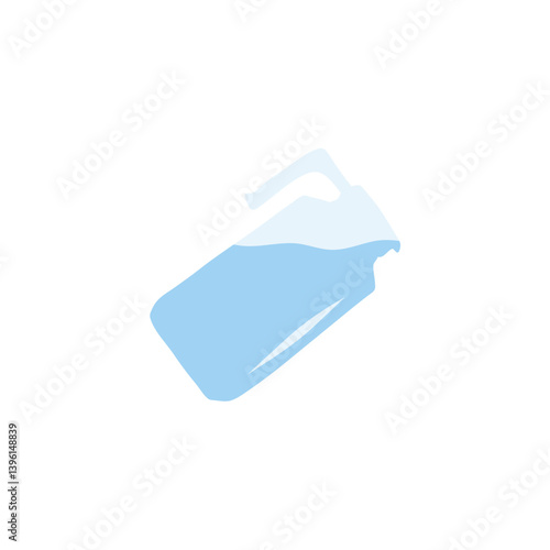 Glass water jug vector illustration