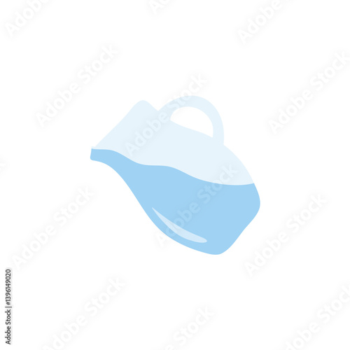 Glass water jug vector illustration