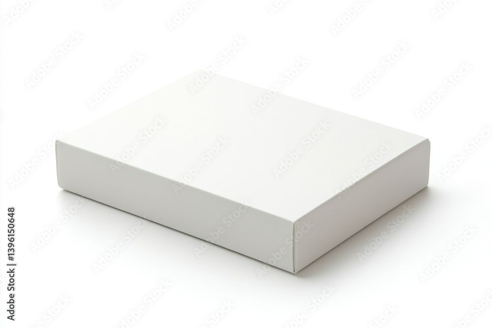 Isolated White Box on White Background for Mockup or Presentation Isolated White Box on White Background for Mockup or Presentation