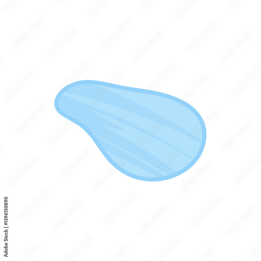 Water drops and puddles cartoon element. Vector illustration Water drops and puddles cartoon element. Vector illustration
