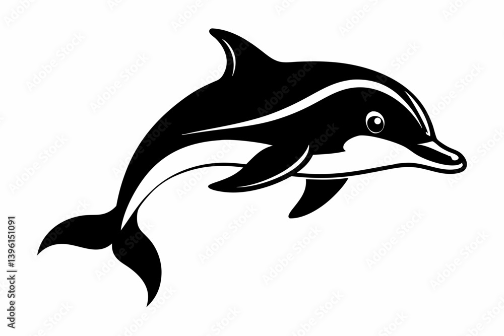 dusky dolphin silhouette line art vector illustration dusky dolphin silhouette line art vector illustration