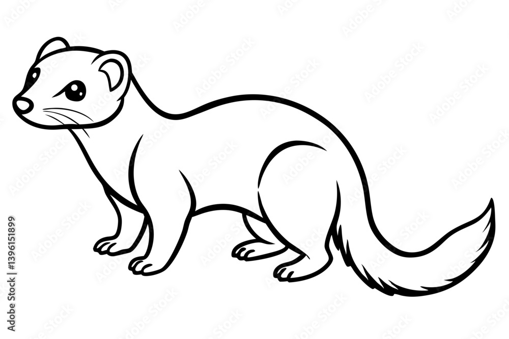 ferret silhouette line art vector illustration ferret silhouette line art vector illustration