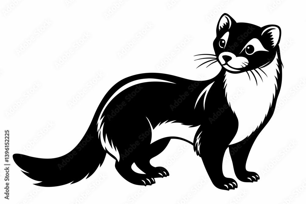 ferret silhouette line art vector illustration ferret silhouette line art vector illustration