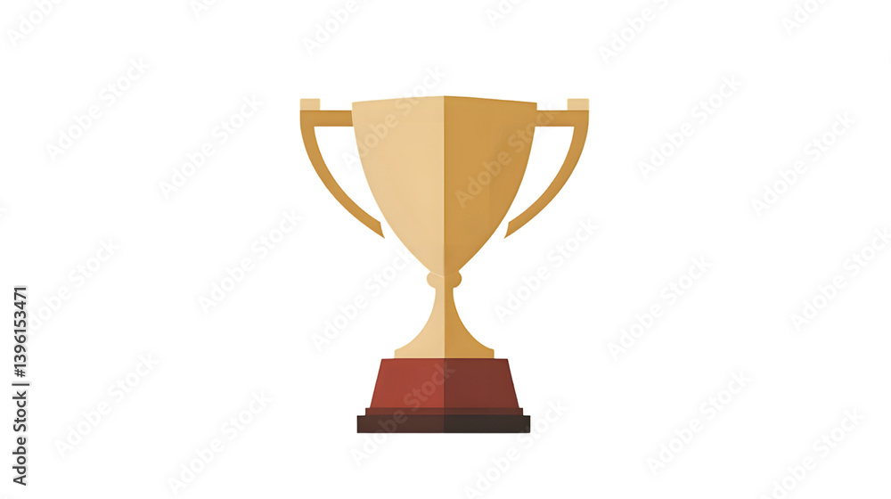 Golden Trophy with Dual Handles and Red Base Ideal for Awards Competitions and Recognition Golden Trophy with Dual Handles and Red Base Ideal for Awards Competitions and Recognition