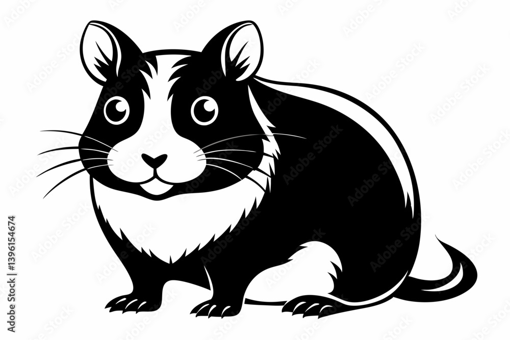 hamster silhouette line art vector illustration hamster silhouette line art vector illustration