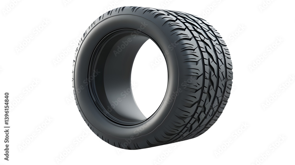 HighPerformance Tire with Detailed Tread Pattern for Automotive and Transportation Needs HighPerformance Tire with Detailed Tread Pattern for Automotive and Transportation Needs