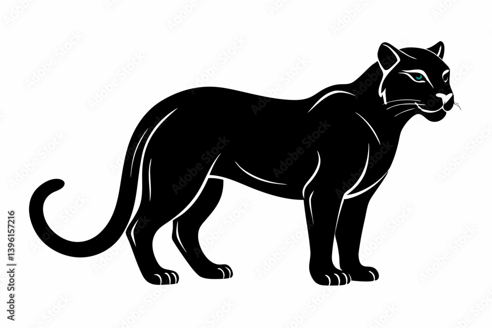 jaguarundi silhouette line art vector illustration jaguarundi silhouette line art vector illustration