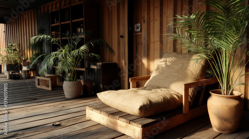 front porch of a shipping container home