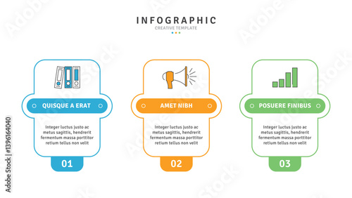 Business infographic template with modern design elements and icons in vector 