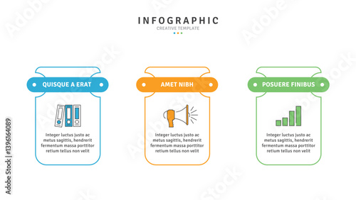 Business infographic template with modern design elements and icons in vector 