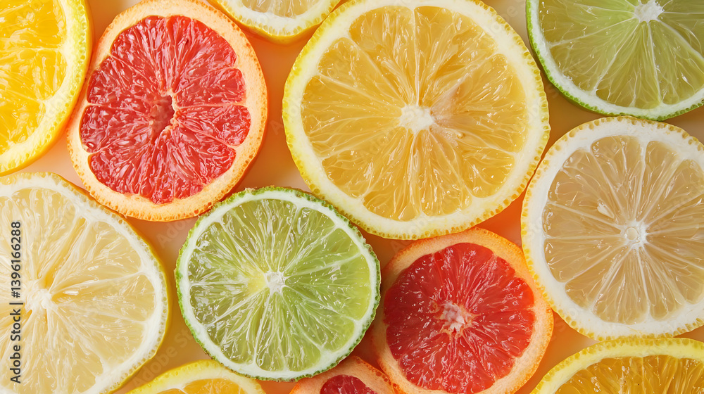 Colorful Citrus Slices Arrangement Colorful Citrus Slices Arrangement