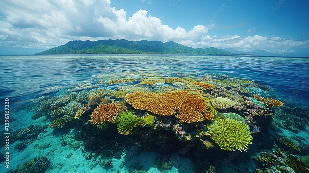 Naklejka premium Vibrant coral reef ecosystem