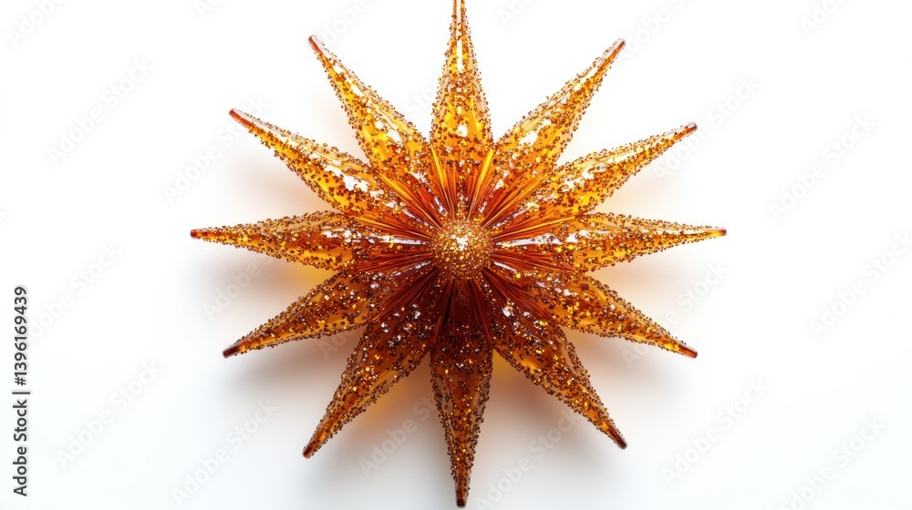 Amber star ornament Amber star ornament