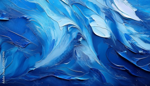 Abstract blue painting background
