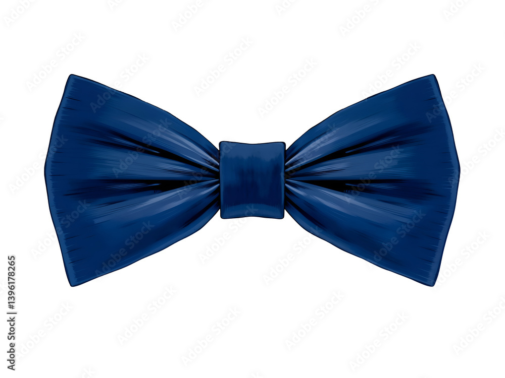 Blue satin bow with light shadows, perfect for packaging, fashion, or gift decoration. Generative AI Blue satin bow with light shadows, perfect for packaging, fashion, or gift decoration. Generative AI