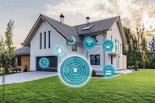 Artificial intelligence optimizing energy usage in homes, integrating smart technology for efficiency