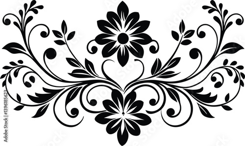 Decorative Divider silhouette illustrations vector