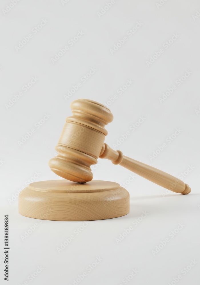 Close up of a wooden gavel resting on a matching block Close up of a wooden gavel resting on a matching block