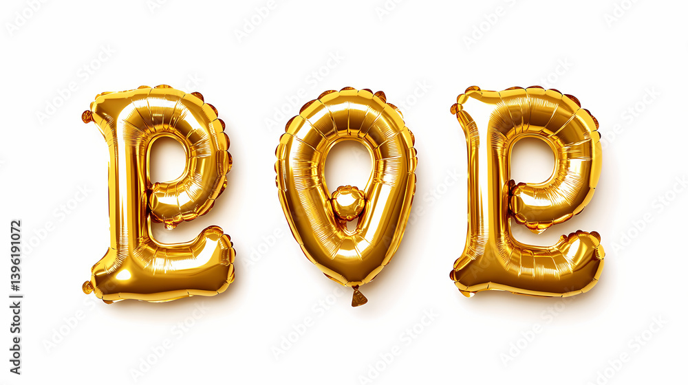 Golden balloon alphabet, gleaming font letter isolated helium, shimmering foil set text gold, celebratory decorative shiny, luxurious festive party. Shimmering Inscription. Illustration Golden balloon alphabet, gleaming font letter isolated helium, shimmering foil set text gold, celebratory decorative shiny, luxurious festive party. Shimmering Inscription. Illustration