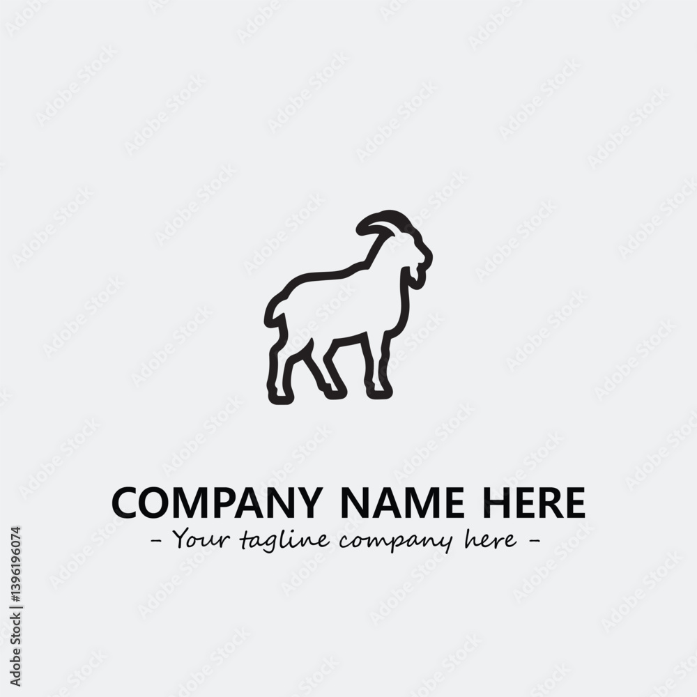 Head of goat illustration black and white for logo company vector image
Head of goat illustration black and white for logo company vector image