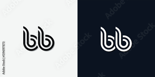 Modern Abstract Initial letter BB logo.