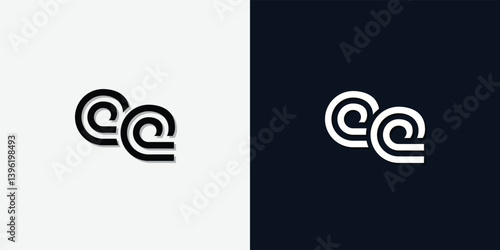Modern Abstract Initial letter EE logo.