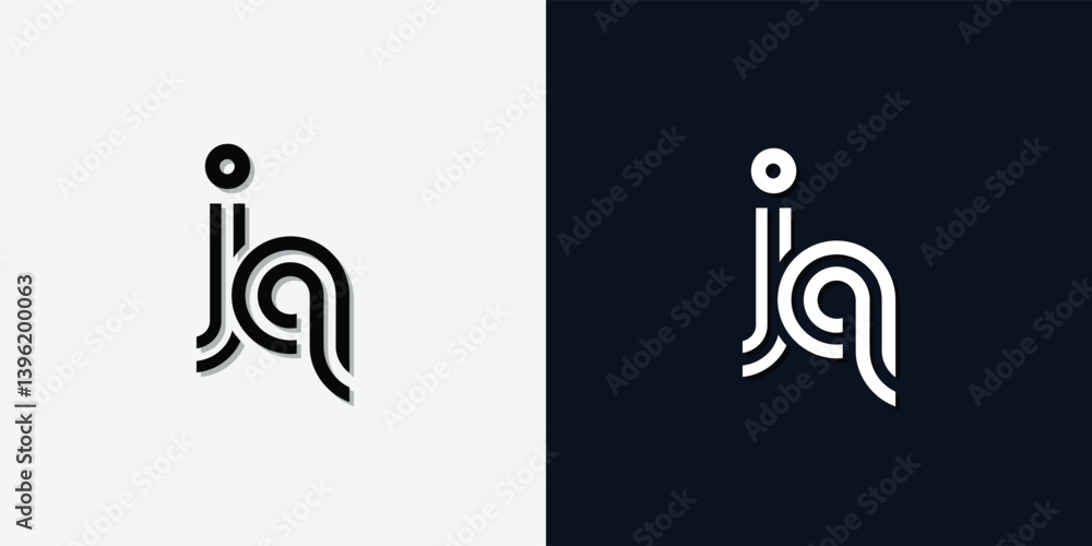 Modern Abstract Initial letter JQ logo. Modern Abstract Initial letter JQ logo.