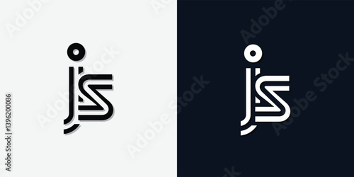 Modern Abstract Initial letter JS logo.