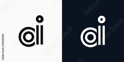 Modern Abstract Initial letter OI logo.