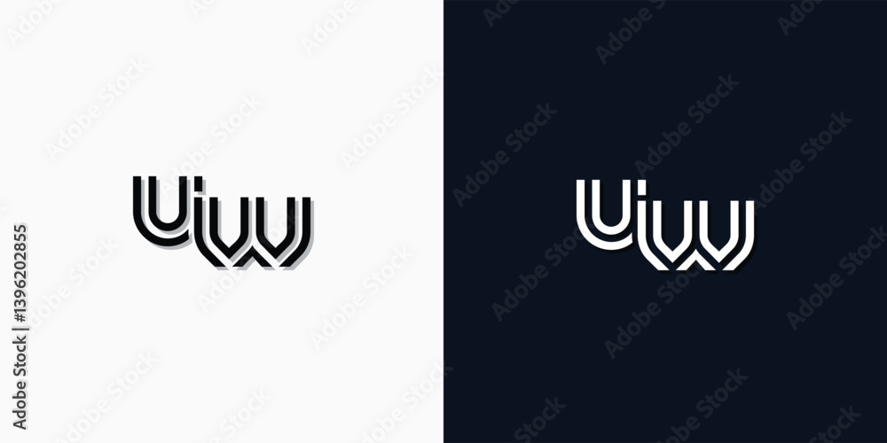 Modern Abstract Initial letter UW logo. Modern Abstract Initial letter UW logo.