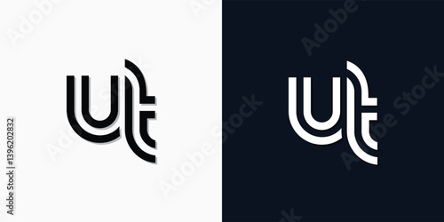 Modern Abstract Initial letter UT logo.