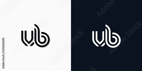 Modern Abstract Initial letter VB logo.