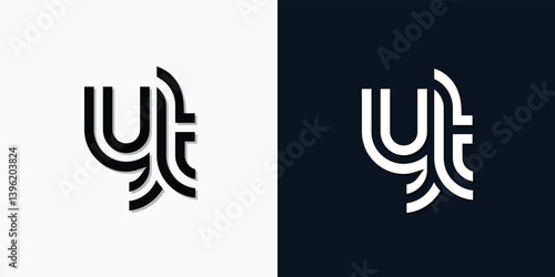 Modern Abstract Initial letter YT logo.