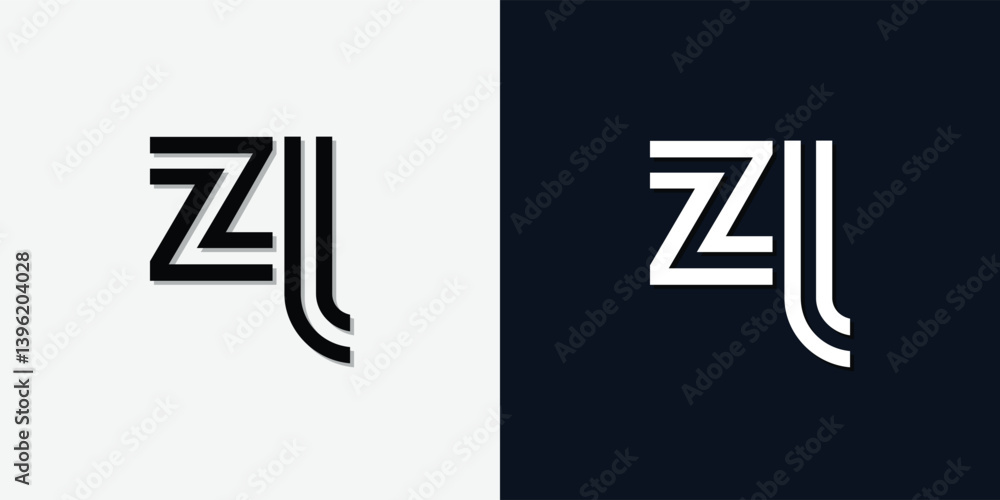 Modern Abstract Initial letter ZL logo. Modern Abstract Initial letter ZL logo.