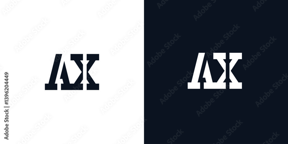 Creative abstract initial letter AX logo. Creative abstract initial letter AX logo.