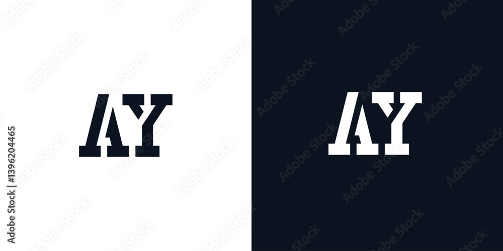 Creative abstract initial letter AY logo. Creative abstract initial letter AY logo.
