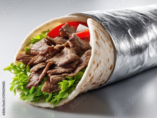 Juicy meat slices with fres...