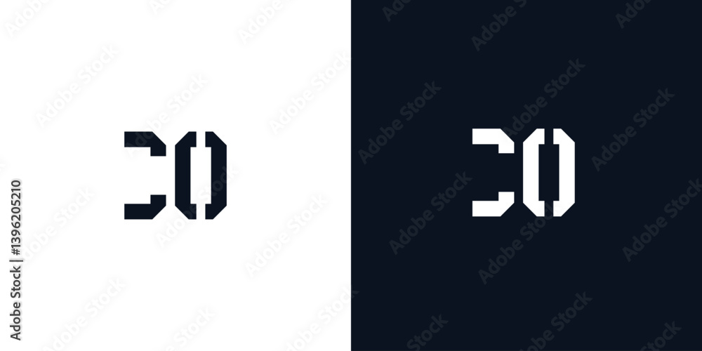 Creative abstract initial letter CO logo. Creative abstract initial letter CO logo.
