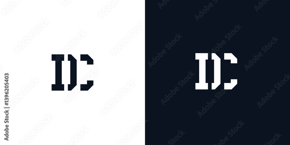 Creative abstract initial letter DC logo. Creative abstract initial letter DC logo.
