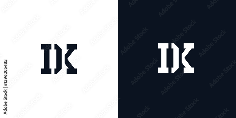 Creative abstract initial letter DK logo. Creative abstract initial letter DK logo.